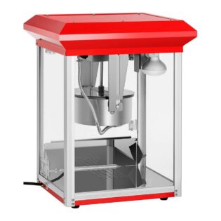 Royal Catering Popcornmaschine Popcornmaker 1300 W 3 kg/h rot Popcornautomat Teflonbeschichtung