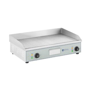 Royal Catering Elektrogrill Griddleplatte geriffelt 73 x 40 cm elektrische Grillplatte Gastrogrill, 4400 W
