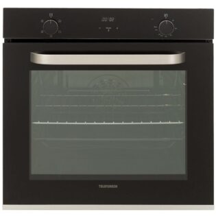 Telefunken Einbaubackofen B-OV-75-A-I, Backofen autark ohne Kochfeld, 60 cm, 73 Liter, 5 Funktionen, schwarz