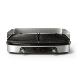 Philips Tischgrill HD6222/90 5000 Series, 2 Heizzonen, wendbare Platten, 2400 W, mit einstellbarer Temperatur u. Grillfläche von 1400 cm²