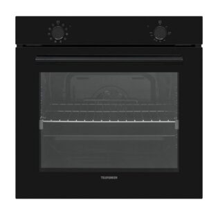 Telefunken Einbaubackofen ECB75A-B, mit Teleskopauszug, VapClean, 75 Liter, 10 Funktionen, Autark, Dampfreinigung, 60 cm, Edelstahl