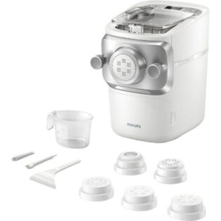 Philips Nudelmaschine Pastamaker HR2660/00 Avance Collection, 200 W, inkl. Form-, Knet- und Pressfunktion und 6 Formscheiben
