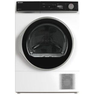 Sharp Wärmepumpentrockner KD-NHA8S6GW1D-DE, BubbleDrum, Zwei-Wege-Schleudern, WaveCabinet