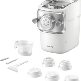 Philips Nudelmaschine Pastamaker HR2660/00 Avance Collection, 200 W, inkl. Form-, Knet- und Pressfunktion und 6 Formscheiben