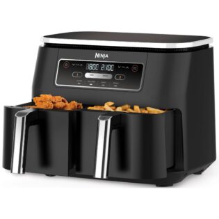 NINJA Heißluftfritteuse AF200EU Ninja Foodi, 2400 W, 4-in-1 Dual Zone, 7,6 L