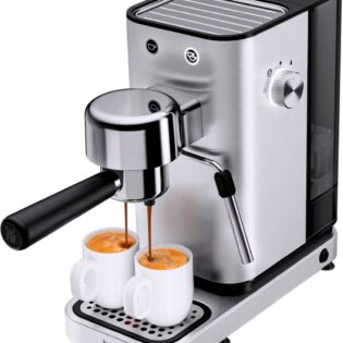 WMF Espressomaschine LONO, kompakt, elegant, 15 bar, 1350 Watt, Milchschaumdüse, Cromargan