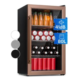 Klarstein Getränkekühlschrank Beersafe XXL, 84.5 cm hoch, 47.4 cm breit, Bierkühlschrank Getränkekühlschrank Flaschenkühlschrank mit Glastür