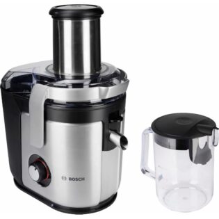 BOSCH Entsafter VitaJuice 4 MES4010, für Obst und Gemüse, spülmaschinengeeignet, 1200 W, schnell, kein Vorschneiden, 1,25l Saftbehälter, leichte Reinigung