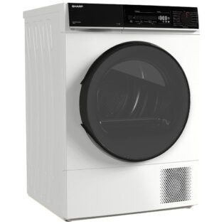 Sharp Wärmepumpentrockner KD-PRO0S7GWD-DE, SoftTouch-Bedienung mit LED-Display, Trommelbeleuchtung, WiFi