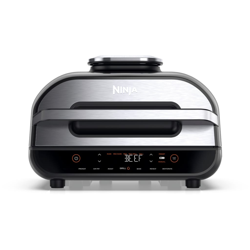 NINJA Heißluftfritteuse und Grill Foodi MAX AG551EU, 2460 W, 3,8 L Volumen, incl digitalem Temperaturfühler