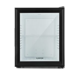 Klarstein Table Top Kühlschrank MKS-12, 47.5 cm hoch, 38 cm breit, Hausbar Minikühlschrank ohne Gefrierfach Glastür klein Kühlschrank