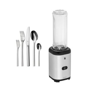 WMF Smoothie-Maker Kult X Mix & Go Mini und Tavira Besteck Set 60-teilig, Set