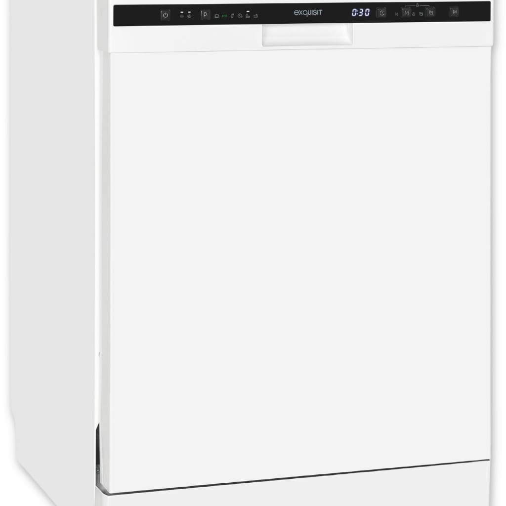 exquisit Standgeschirrspüler GSP6312-030D weiss, 12 Maßgedecke, Stand-/Unterbaugerät, 12 Maßgedecke – 6 Programme mit LED & Timer