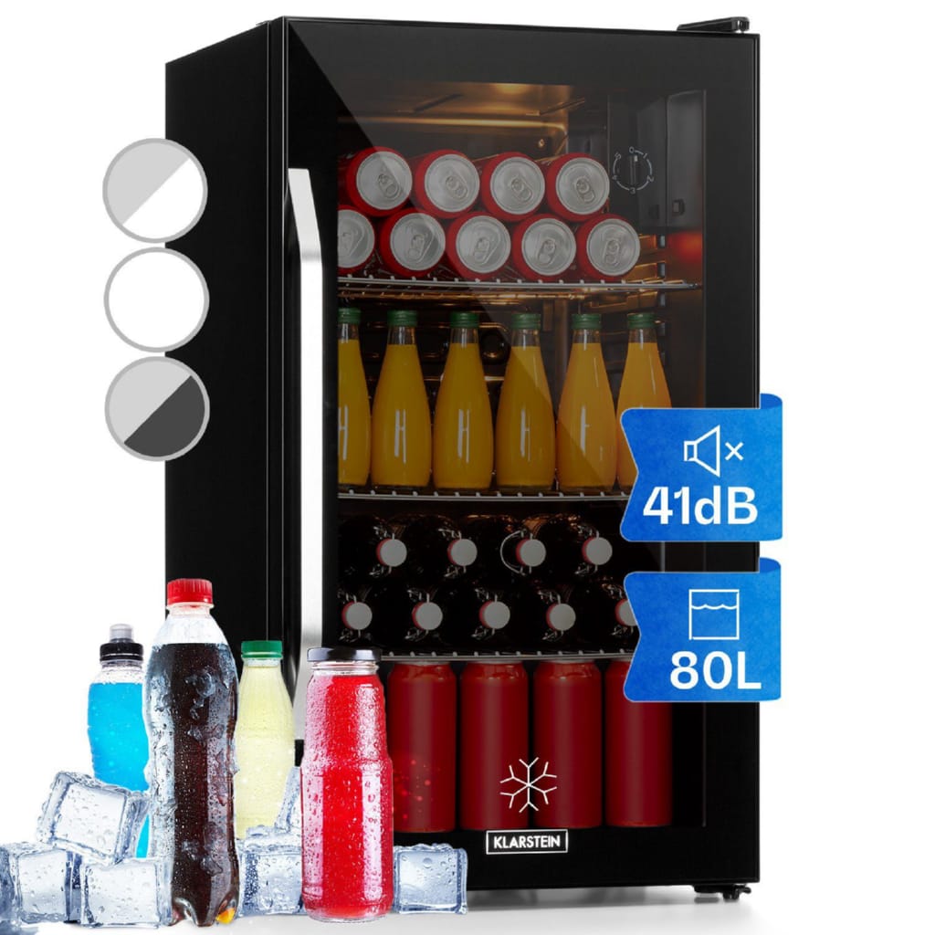 Klarstein Getränkekühlschrank Beersafe XXL, 84.5 cm hoch, 47.4 cm breit, Bier Hausbar Getränkekühlschrank Flaschenkühlschrank Glastür