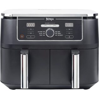 NINJA Heißluftfritteuse Foodi AF400EU Dual Zone Airfryer, 2470 W, Kapazität je 1,4 kg, incl. 2 Crisper Gittereinsätze