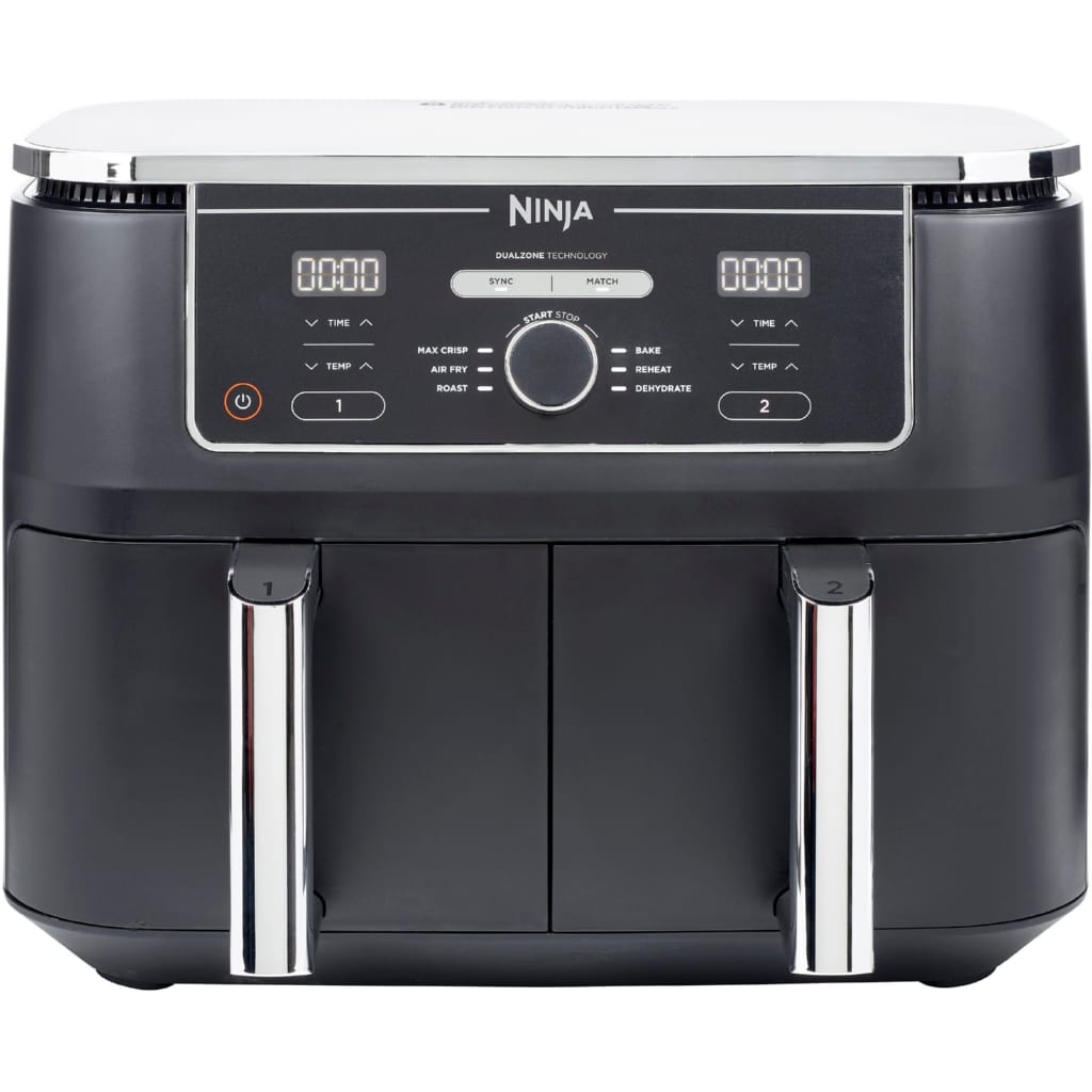 NINJA Heißluftfritteuse Foodi AF400EU Dual Zone Airfryer, 2470 W, Kapazität je 1,4 kg, incl. 2 Crisper Gittereinsätze