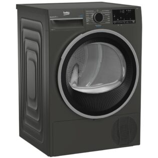 BEKO Wärmepumpentrockner Manhattan Gray B3T22491M, Dampffunktion, Silent-Programm, Allergikergeeignet, Aquawave