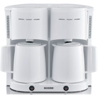 Severin Filterkaffeemaschine KA 9314 Duo-Filterkaffeemaschine mit 2 Thermokannen, 1l Kaffeekanne, Papierfilter 1x4