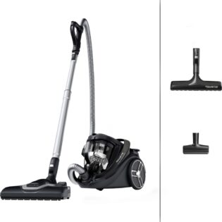 Rowenta Bodenstaubsauger RO7935 Silence Force Cyclonic Parkett, 500 W, beutellos, mit nur 59 dB(A), 12 m Aktionsradius, Staubbehältervolumen 2,5 Liter