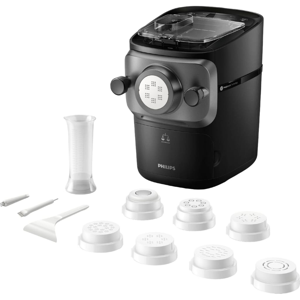Philips Nudelmaschine Pastamaker HR2665/93 Avance Collection, 200 W, inkl. Wiegefunktion und 7 Formscheiben