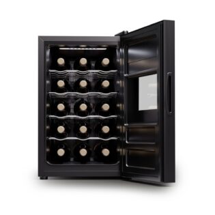 Klarstein Weinkühlschrank Silent Vino 15 Uno, für 15 Standardflaschen á 0,75l,Wein Flaschenkühlschrank Weintemperierschrank Weinschrank Kühlschrank