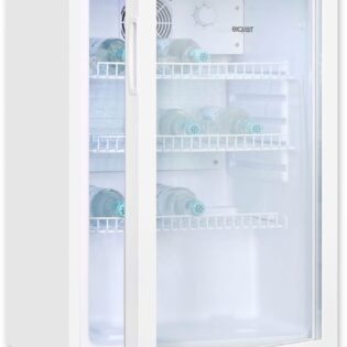 exquisit Getränkekühlschrank GKS120-GT-160C weiss, 84 cm hoch, 54 cm breit, klein,kompakt,dekorativ, überall platzierbar für immer kühle Getränke