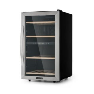 Klarstein Weinkühlschrank Vinamour 45D, für 45 Standardflaschen á 0,75l,2 Zonen Wein Flaschenkühlschrank Weintemperierschrank Weinschrank