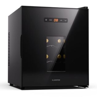 Klarstein Weinkühlschrank Silent Vino 16 bottle uno, für 16 Standardflaschen á 0,75l,Wein Flaschenkühlschrank Weintemperierschrank Weinschrank Kühlschrank