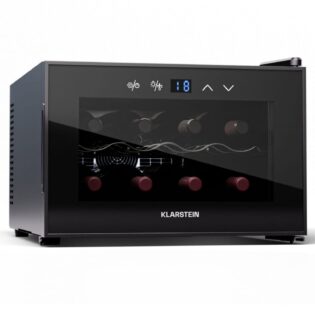 Klarstein Weinkühlschrank Shiraz, für 8 Standardflaschen á 0,75l,Wein Flaschenkühlschrank Weintemperierschrank Weinschrank Kühlschrank
