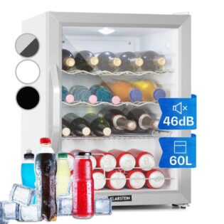 Klarstein Getränkekühlschrank Beersafe XL, 63 cm hoch, 47 cm breit, Bier Hausbar Getränkekühlschrank Flaschenkühlschrank Glastür