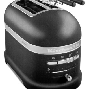 KitchenAid Toaster 5KMT2204EBK Gusseisen Schwarz, 2 kurze Schlitze, für 2 Scheiben, 1250 W, mit Sandwichzange