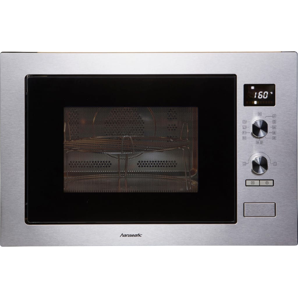 Hanseatic Einbau-Mikrowelle AC034B8S-S0EE, Grill, Mikrowelle, Umluft, 34 l