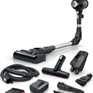 BOSCH Akku-Bodenstaubsauger Unlimited 7 BSS715CARP/BSS715FRSH, 5.0 Ah Akku, Knickrohr, beutellos, 10 Jahre Motorgarantie, Schnellladegerät, Made in Germany