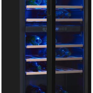 exquisit Weinkühlschrank WS2-45-GTE-160G, für 45 Standardflaschen á 0,75l,Für Weinliebhaber - stilvoll & perfekt temperiert für 45 Flaschen