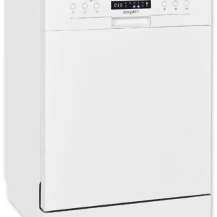 exquisit Standgeschirrspüler GSP9414-030D weiss, 14 Maßgedecke, Stand-/Unterbaugerät, 14 Maßgedecke – 6 Programme mit LED & Timer