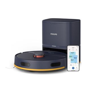 Philips Saugroboter mit Wischfunktion XU2100/10 2000 Series, mit Teppich-Boost Funktion, 33,12 W, mit Beutel, LDS-Radarnavigationssystem, HomeRun App, inkl. Entleerungsstation