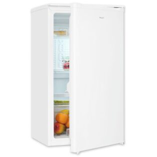 exquisit Kühlschrank KS116-V-042E, 85.5 cm hoch, 48 cm breit, verstellbare Glasablagen, Gemüseschublade, Türablagen