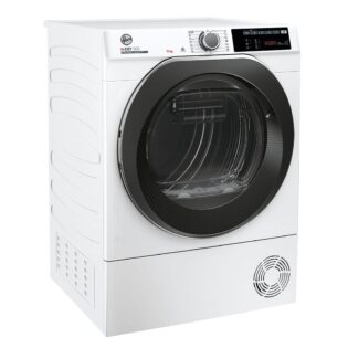 Hoover Wärmepumpentrockner H-DRY500 NDEH11A2TCBEXS-S, AquaVision-System, Wolle-Programm, Knitterschutzfunktion, 5D-Display