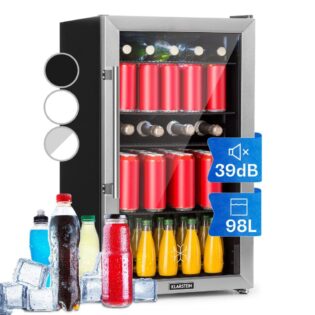 Klarstein Getränkekühlschrank Beersafe 3XL, 84 cm hoch, 47 cm breit, Bierkühlschrank Getränkekühlschrank Flaschenkühlschrank mit Glastür