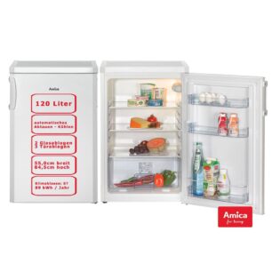 Amica Vollraumkühlschrank VKS 15122-1 W, 84.50 cm hoch, 55.00 cm breit, 2 Glasablagen, 3 Türablagen, automatisches Abtauen