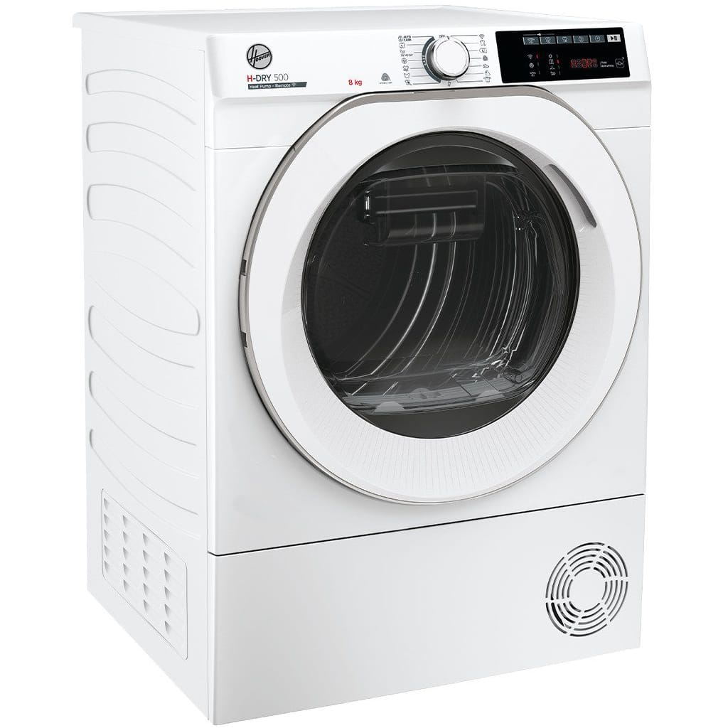 Hoover Wärmepumpentrockner NDE H8A2TCEXS-S, AquaVision, WiFi + Bluetooth, 5D-Digitaldisplay, Schuhgestell