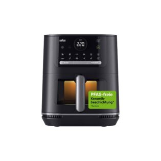 Braun Heißluftfritteuse HF 5055 BK Multifry 5, 1500 W, Frittieren, Backen, Braten, Grillen, Rösten, Slow Cooking