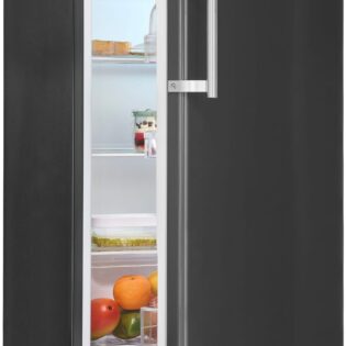 exquisit Kühlschrank KS16-V-H-040E inoxlook-az KS16-V-H-040E inoxlook-az, 85,5 cm hoch, 55 cm breit, Kompakt & flexibel – ideal für Küche, Büro & Ferienwohnung