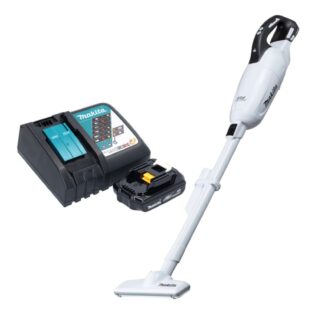 Makita Akku-Handstaubsauger DCL 281 FRY1W 18 V weiß Brushless + 1x Akku 1,5 Ah + Ladegerät
