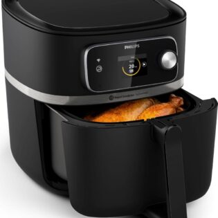 Philips Heißluftfritteuse HD9880/90 Airfryer XXL, 8,3 l, 2000 W, mit WiFi Konnektivität, 50 AutoCook Programmen und Warmhaltefunktion