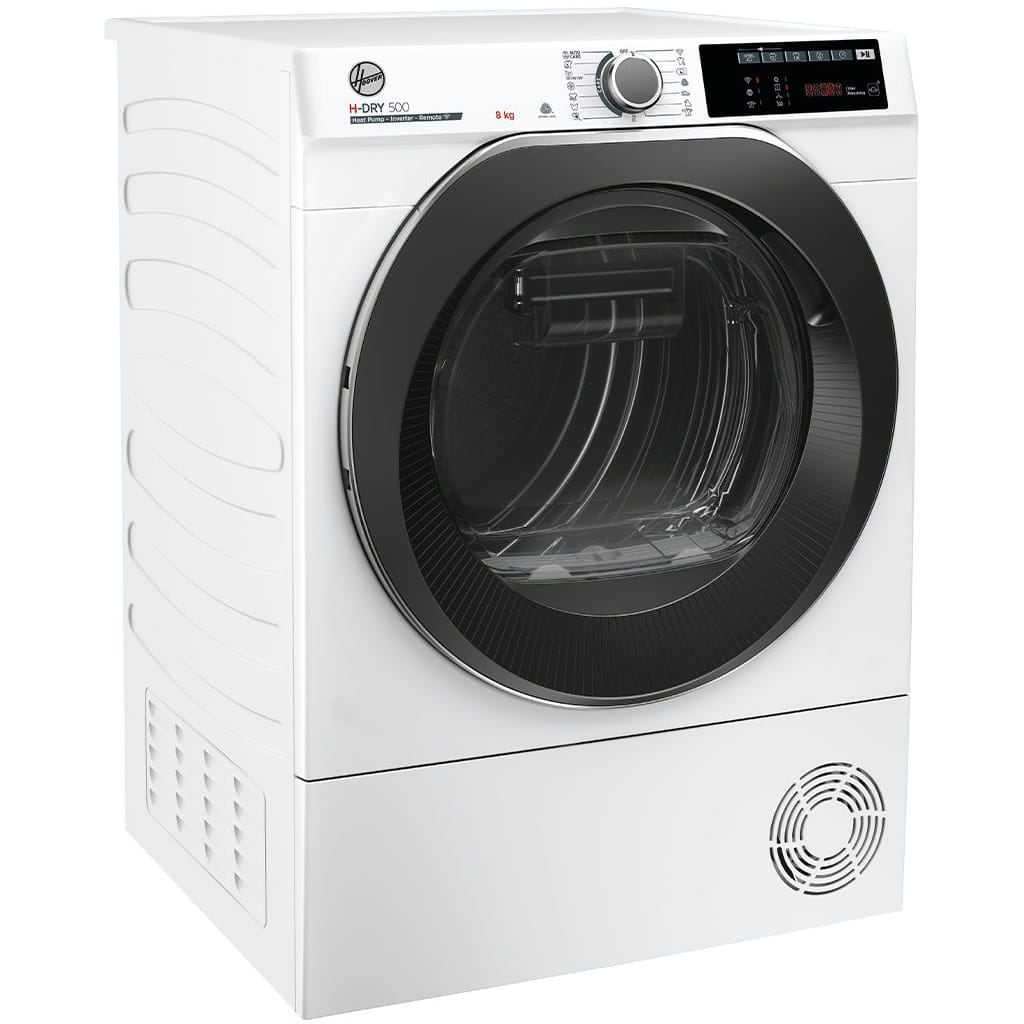 Hoover Wärmepumpentrockner H-DRY500 Professional Design NDE H8A3TCBEXS-S, WiFi + Bluetooth, Startzeitvorwahl (bis zu 24 Std), Schuhgestell